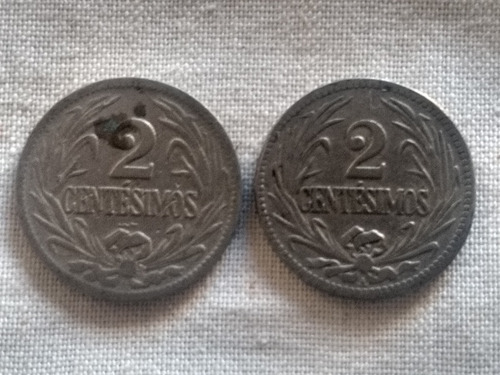 Lotes De Monedas Uruguay, 2 Centesimos 1901/1924