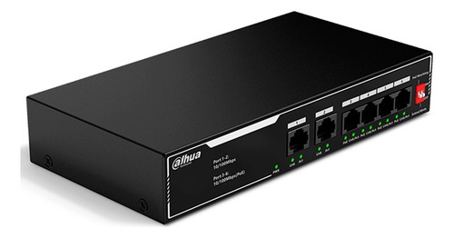 Switch Poe 6 Ptos 4 Ptos 10/100/ 36w 2 Ptos Uplink