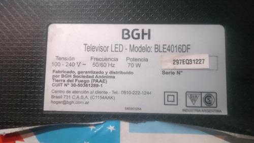 Placa Main Bgh Ble4016df (Usado)
