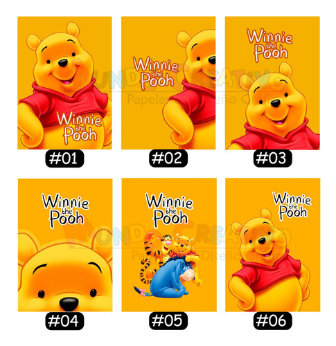 Libretas Personalizadas A6 Tapa Dura  Diseño Winnie Pooh