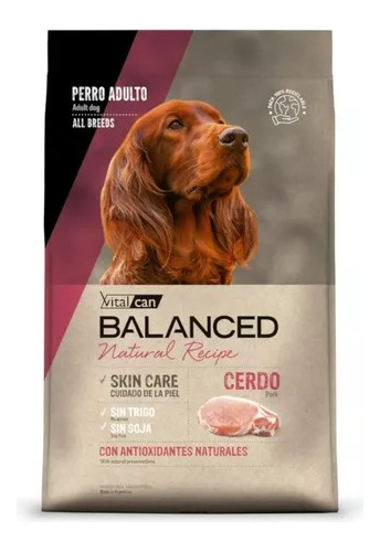 Vitalcan Balanced Natural Recipe Cordero Para Perro X 3 Kg 