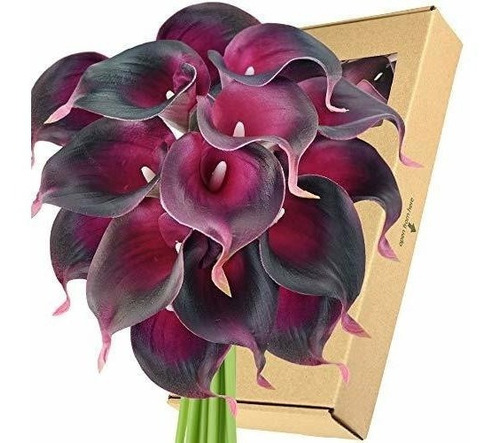 15 Calas Artificiales Realistas 37cm  Mulberrry Purple