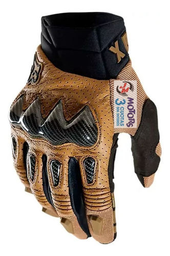 Jm Guantes Fox Moto Cross Todo Terreno Bomber Mx Beige