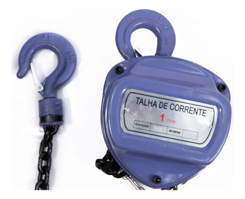 Talha Manual De Corrente Freio Duplo 1t Carga Elevação 5m