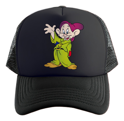 Blancanieve Enano Dopey Mudo Tontin Gorra Friki Tu Eres #1 Negro Todo Talle Único Regulable Blancanieve Enano Dopey Mudo Tontin