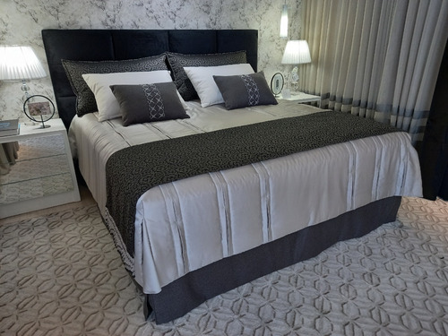 Imagem 2 de 5 de Conjunto Colcha De Casal Cama King Irma Decorações