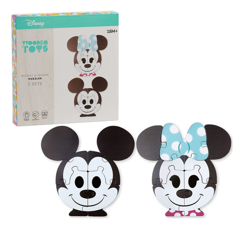 Just Play Disney Wooden Toys - Rompecabezas De Mickey Mouse.