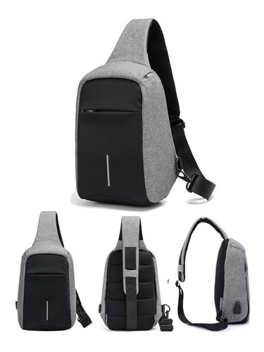 Mochila Antirrobo Cruzada Con Puerto Usb