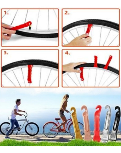 Imagen 3 de 6 de Kit Herramienta Bici Saca Cubierta X3 Reforzado Compacto
