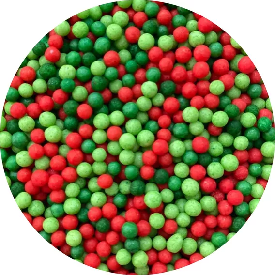 Sprinkles Navidad 500grs Perla Mate Mediana Grinch 4mm