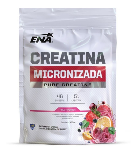 Ena Sport Creatina Micronizada Sabor Fruit Punch De 300g