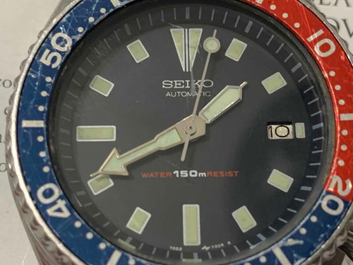 Seiko 7002-700a Scuba Divers Automatic Wr150m Pepsi Vintage