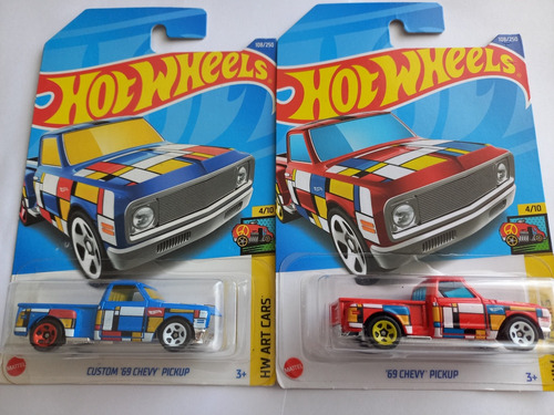 Pack 2 Camionetas Chevy Pickup - Hot Wheels