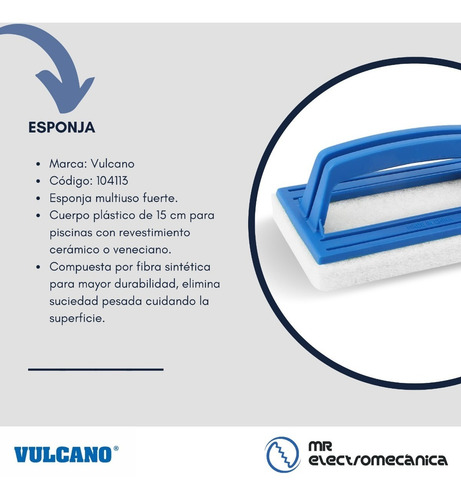 Imagen 5 de 10 de Esponja Vulcano Para Limpiar Venecitas Pileta