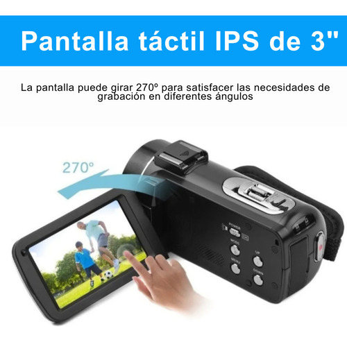 Filmadora Ruffo Rf-camcor2 2.7k Hd Alta Definición 50mp Con Memoria 32gb + 2 Baterías