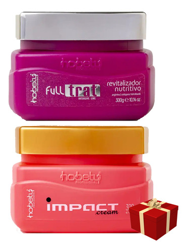 Hobety Máscara Impact 300g + Máscara Full Trat 300g Hobety