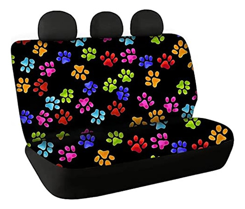 Gostong Colorido Paws Print Car Seat Cover For Backrest, 2 P