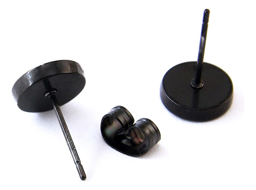 Set De Aros Acero Quirurgico Aros Hombre Mujer Tunel Negro