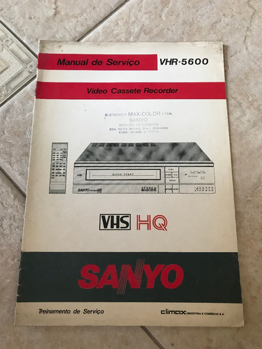 Manual De Serviço Vídeo Cassete Recorder Vhr-5600 M053