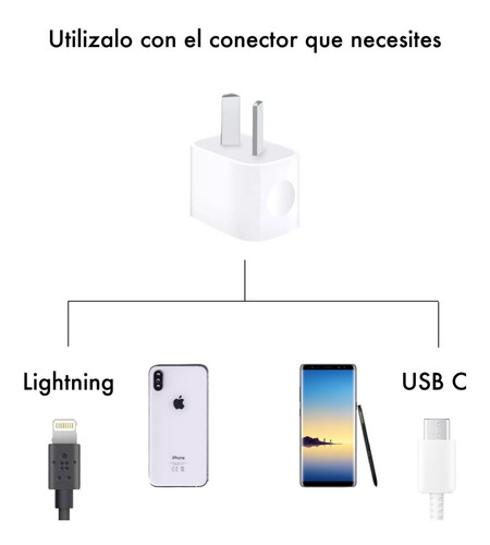 Imagen 4 de 10 de Cargador Usb Patas Oblicuas Argentina Compatible iPhone iPod