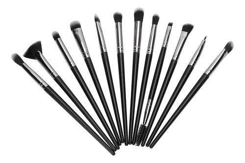 Juego De 12 Brochas De Maquillaje De Nailon En Polvo Para Co