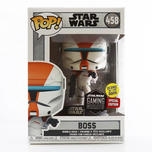 Funko Pop Star Wars Republic Commando Boss Glow Gamestop 458