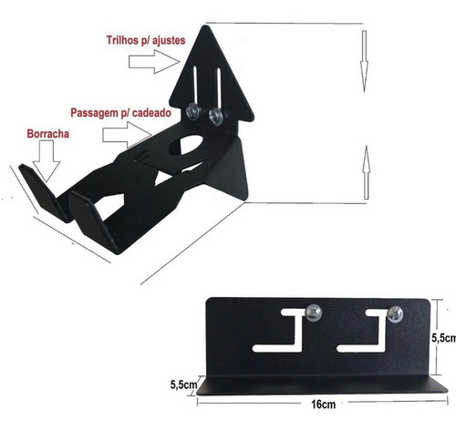 Imagem 10 de 10 de Suporte De Parede Bicicleta Decora Bike Horizontal Pendurar Cor Preto