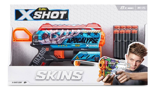 Pistola Lanza Dardos X Shot Skins Flux Con 8 Dardos 