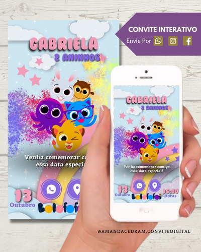 Convite Digital Simples Animado E Interativo Personalizado