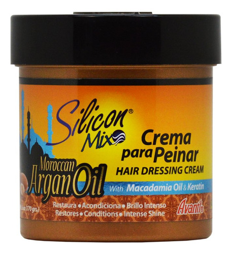 Silicon Mix Aceite De Argan Marroqui Hair Dressing Crema 6oz