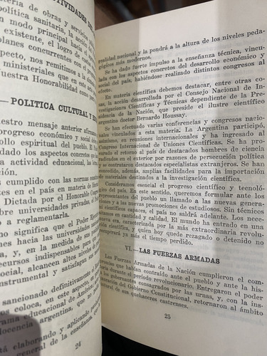 Mensaje Del Primer Año De Gobierno Arturo Frondizi 1959 (Usado)