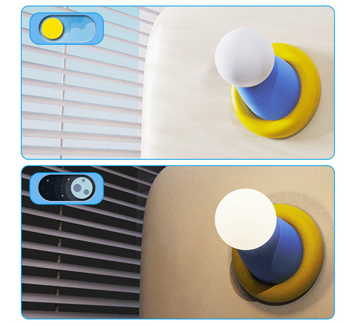 Lámpara Nocturna Magnetic Timing Blue Chubby Con Mano Redond