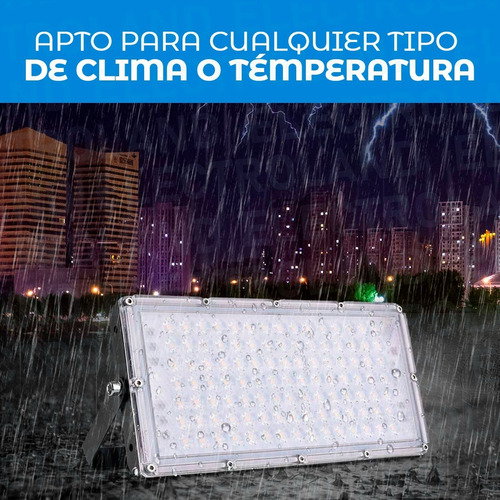 Imagen 7 de 10 de Reflector Led Blanco 100w Led Alta Potencia Exterior Ip66 Sl