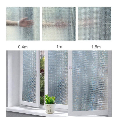 Película Adhesiva Blanco Mate Para Privacidad Vidrio Ventana