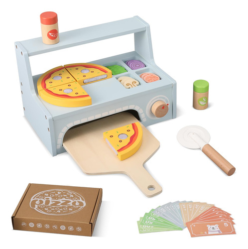 Pithfor Juego De Madera Para Mostrador De Pizza, Juguete De