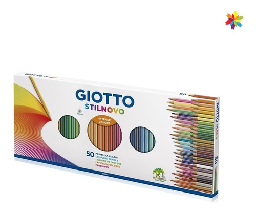 Lapices Giotto X 50 Colores Stilnovo Caja De Carton -b.norte