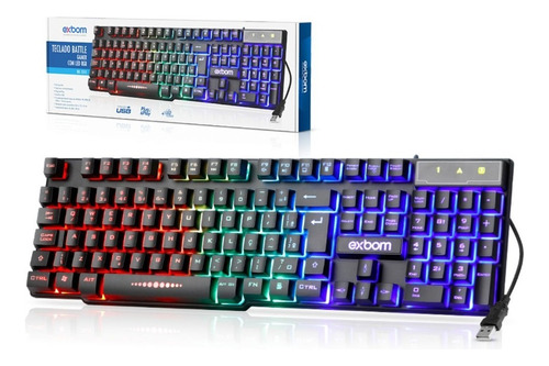 Teclado Rgb Gamer Semi Mecânico Led Profissional Ps4 Xbox Abnt2