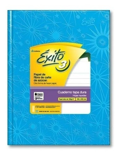 Cuaderno Exito Tapa Dura Nº 3 50 E3 Tipo Abc Universo Rayado