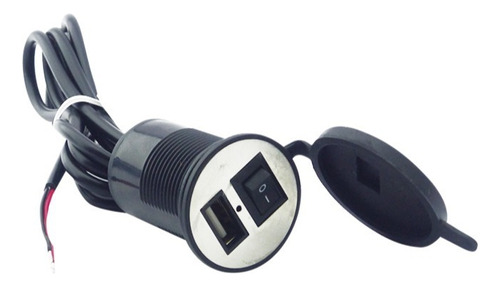 Cargador Usb Para Motos. Con Interruptor. 5 Volt. 2 Amp.