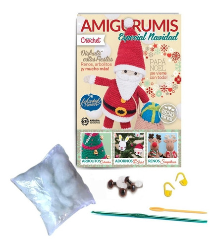 Kit Revista Tejido Crochet Amigurumis Navidad- Arcadia Edici