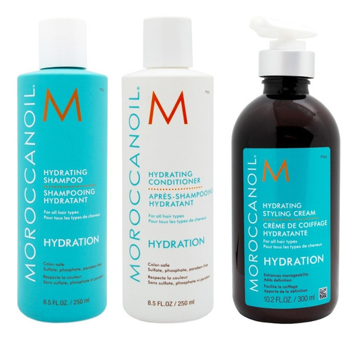 Moroccanoil Hydration Kit Shampoo + Enj + Crema Peinar Chico