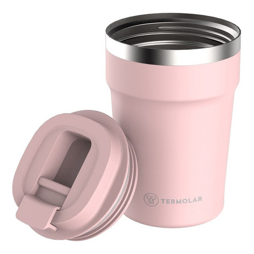 Imagem 3 de 3 de Copo Termico Uniq 380ml Aco 304 Rosa Termolar 30958