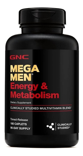 Gnc Mega Men Energy Metabolism Multivitamínico 180 Cápsulas