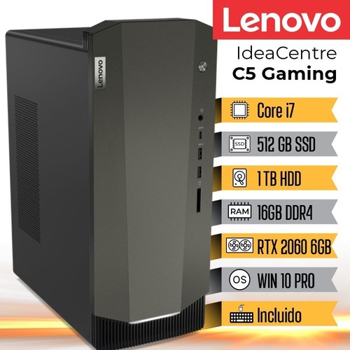 Cpu Torre Lenovo Gaming Core I7 Rtx 2060 16gb 512gb Wind Pro