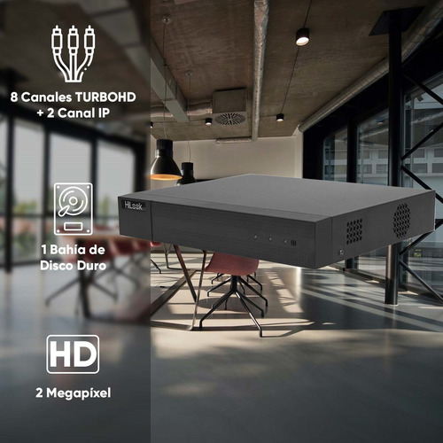 Hilook Dvr 8 Canales Dvr-208g-m1 Audio Mediante Cable Coaxial Cctv Clasificación De Objetivos Humanos Y De Vehículos Motion Detection 2.0 Entrada De Cámara Ip Detección De Movimiento