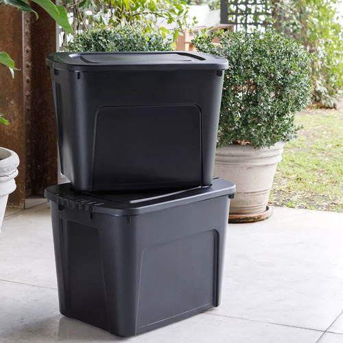 Set X 3 Organizador Caja Grande 80 Litros Baul Apilable