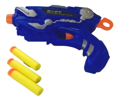 comprar Arma Brinquedo Lança Estilo Nerf Pistola + Dardos Infantil