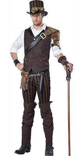 El Traje De California Aventurero Steampunk Masculino, Marró