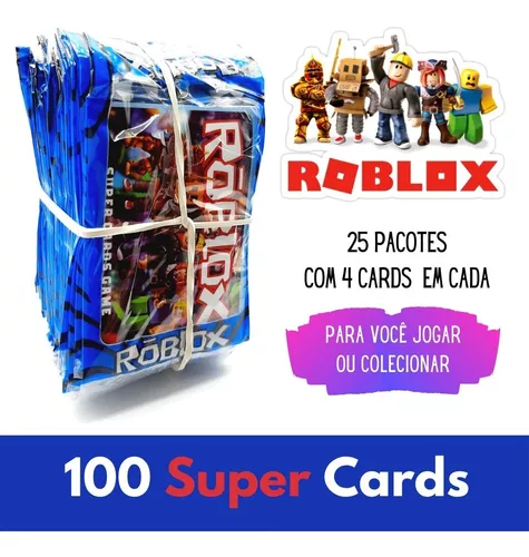 400 Cartinhas Roblox - 100 Pacotinhos Card Rôblox Cards