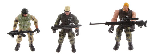 6 Policiais Homens Soldados Com Armas Modelo Crianças